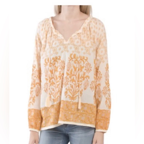 CYNTHIA ROWLEY Womens 100% Cotton Top Size Small Smock Style New - Picture 2 of 8